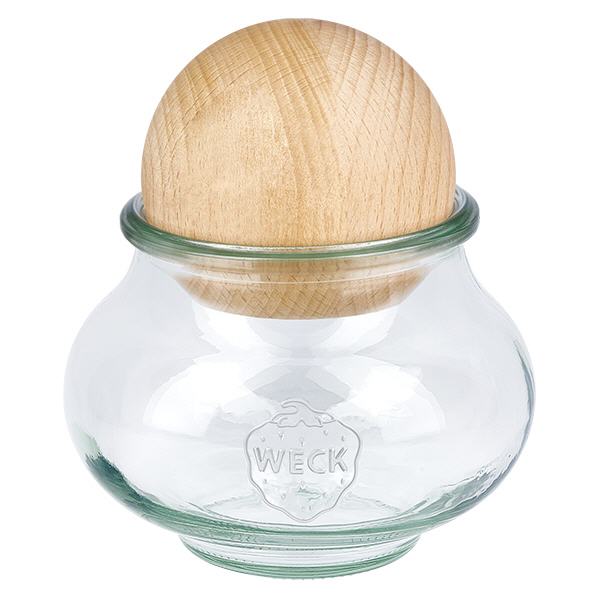 560ml juwelenglas WECK RR80 met houten bal