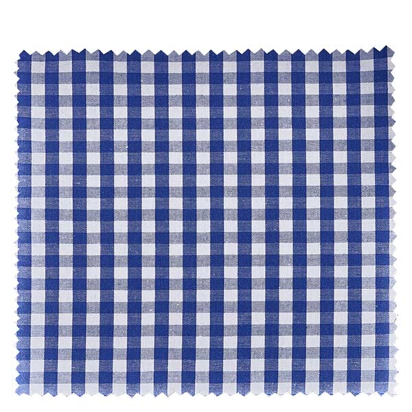 Stoffen lapje voor deksel blauw geruit 15cm hoekig Stoffen lapje voor deksel blauw geruit 15cm hoekig