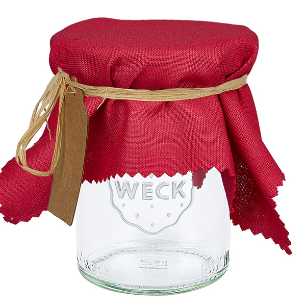 Stoffen sieraden doily bordeaux 15cm vierkant