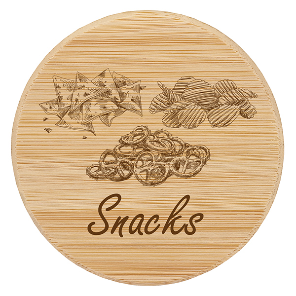 Houten deksel "Snacks" voor WECK RR100