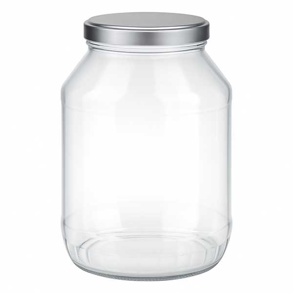 2650ml rond glas met BasicSeal deksel zilver UNiTWIST