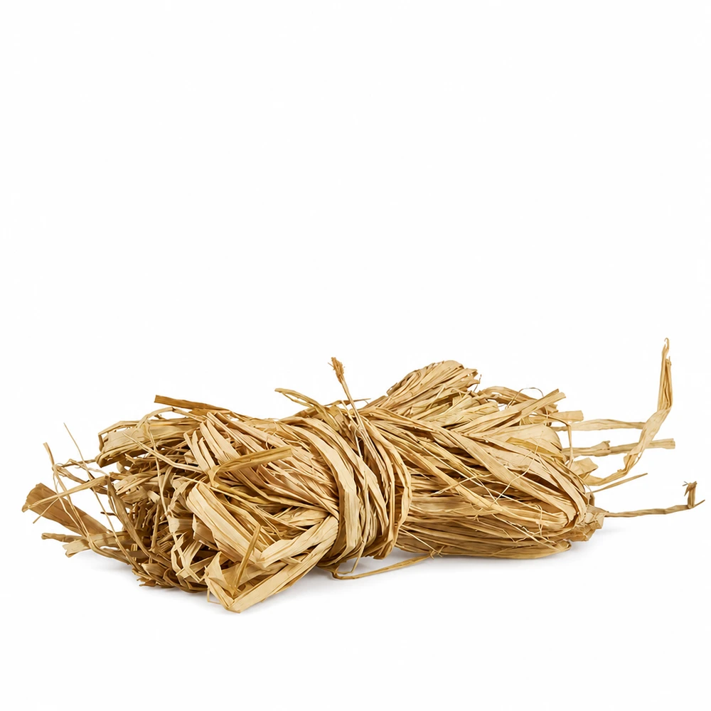 Natuurlijke raffia voor decoratie 30 g natuurlijke raffiavezels in goudbeige voor decoratie en knutselprojecten