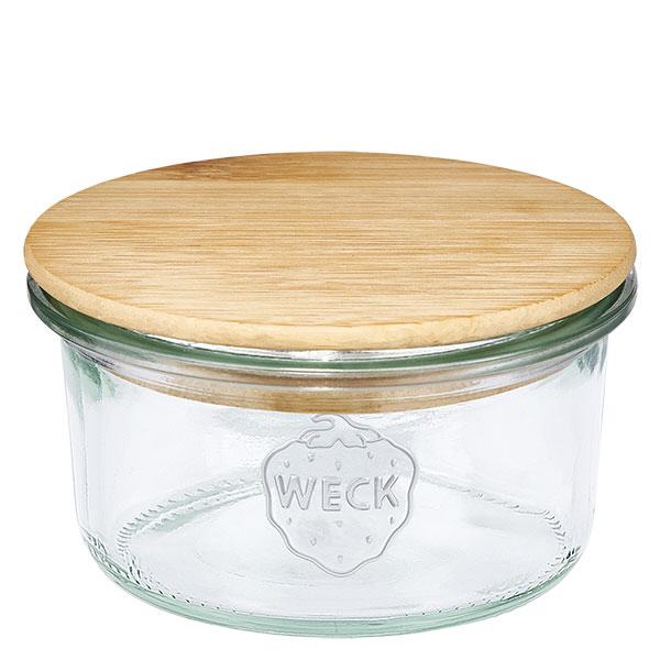 165ml stortglas WECK RR80 met hout deksel