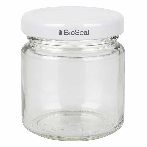 53ml rond glas met BioSeal deksel wit UNiTWIST
