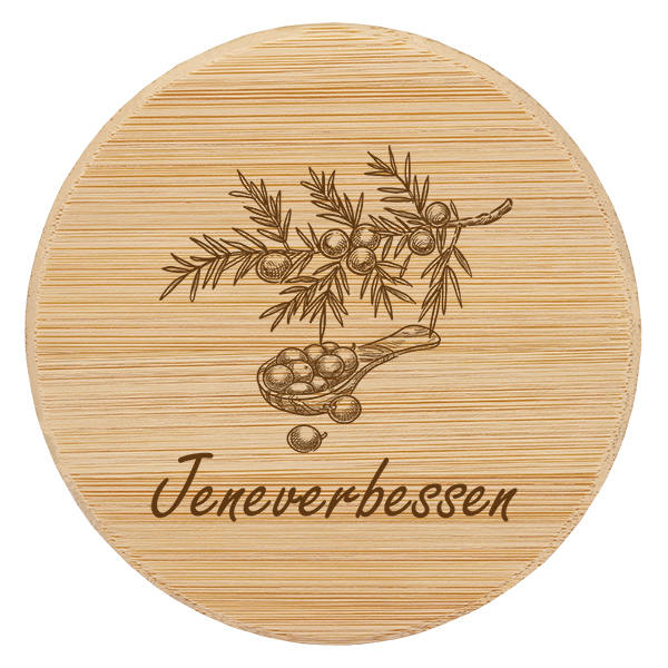 Houten deksel "Jeneverbessen" voor WECK RR60 Houten deksel "Jeneverbessen" voor WECK RR60
