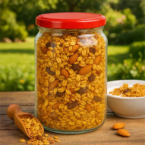 1062ml rond glas met BasicSeal deksel rood UNiTWIST