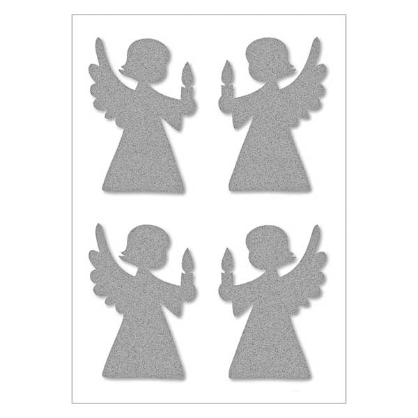 Vilten stickers "Engelen" (4 stickers met glitter) Vilten stickers "Engelen" (4 stickers met glitter)