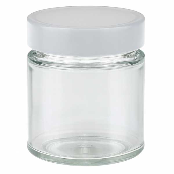 154ml rond glas met BasicSeal deksel wit deep UNiTWIST