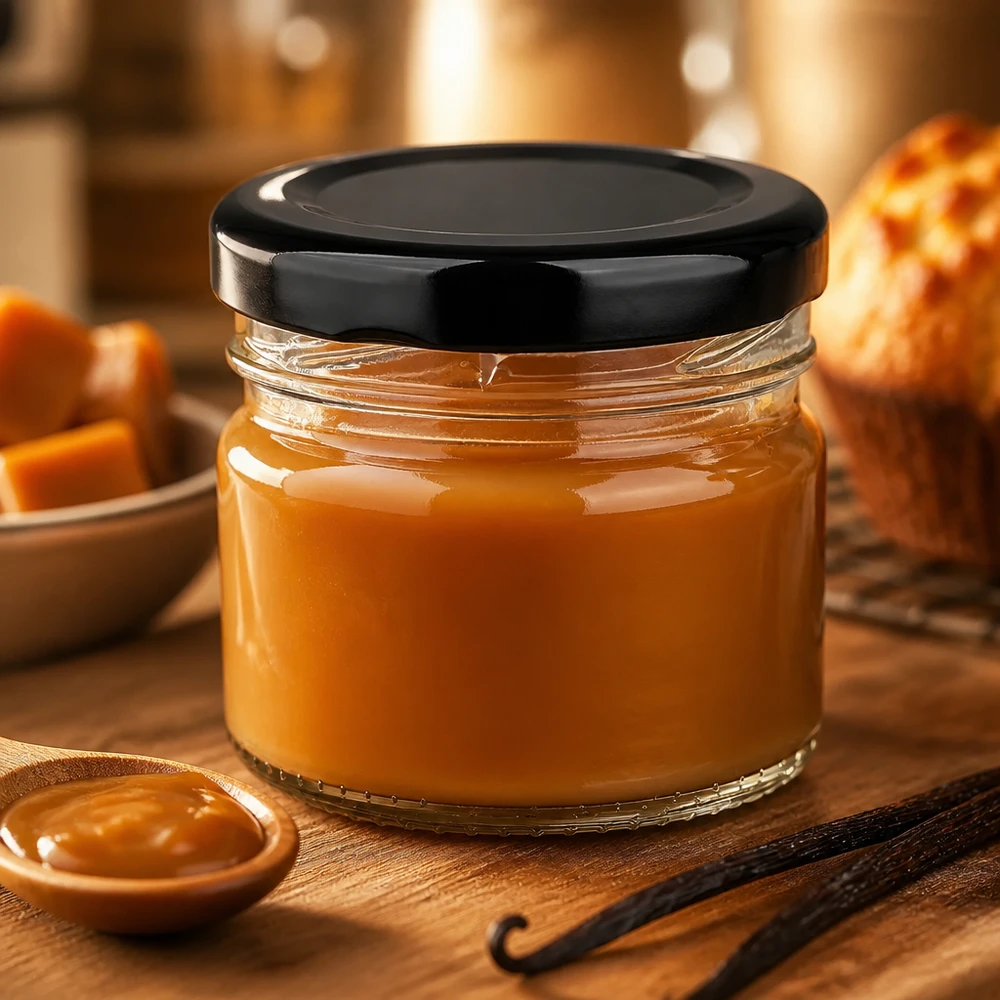 Miniglas van 33 ml met BasicSeal-sluiting, zwart, perfect voor smeersels en dessertsauzen