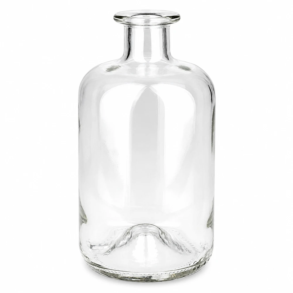500 ml Apothekersfles 500ml Glasflasche "Luna" ohne Verschluss UNiTWIST zonder sluiting UNiTWIST® 500ml glazen fles Luna transparant zonder dop UNiTWIST apothekersfles rond met smalle hals