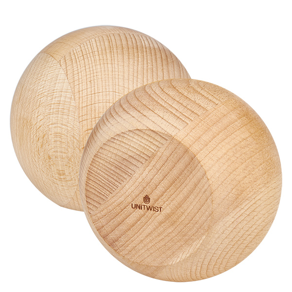 1062ml tulpenglas WECK RR100 met houten bal Beukenhouten kogelstop voor WECK pot 1590ml RR100 - Close-up van de natuurlijke houtnerf en afwerking