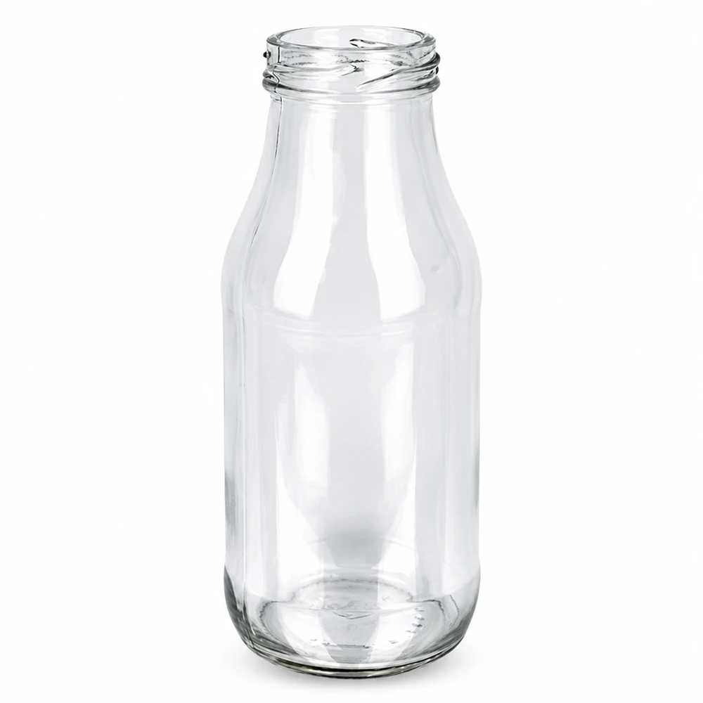 263ml fles zonder deksel (TO43) UNiTWIST UNiTWIST glazen fles 263ml transparant met TO43 schroefdraad zonder deksel voor sappen en dranken