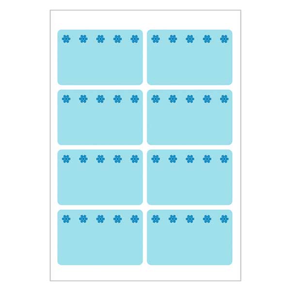 Diepvries etiketten blauw (48 stickers) 26x40mm