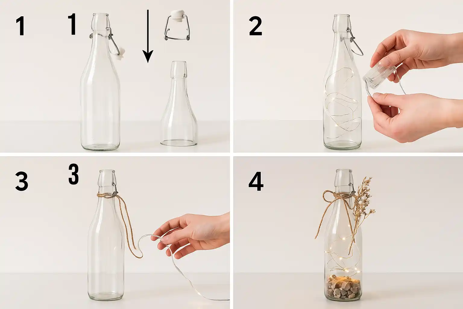 DIY ljusflaska / flasklampa