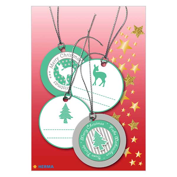 Hanger "Fawn groen" (4 stuks) met 3D glitter Hanger "Fawn groen" (4 stuks) met 3D glitter