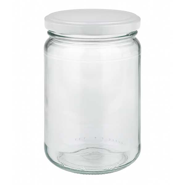 305ml rond glas met BasicSeal deksel wit UNiTWIST