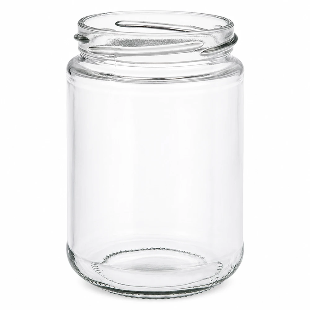 UNiTWIST Runda390 ronde pot 390ml TO70 schroefdraad lege inmaakpot transparant zonder deksel