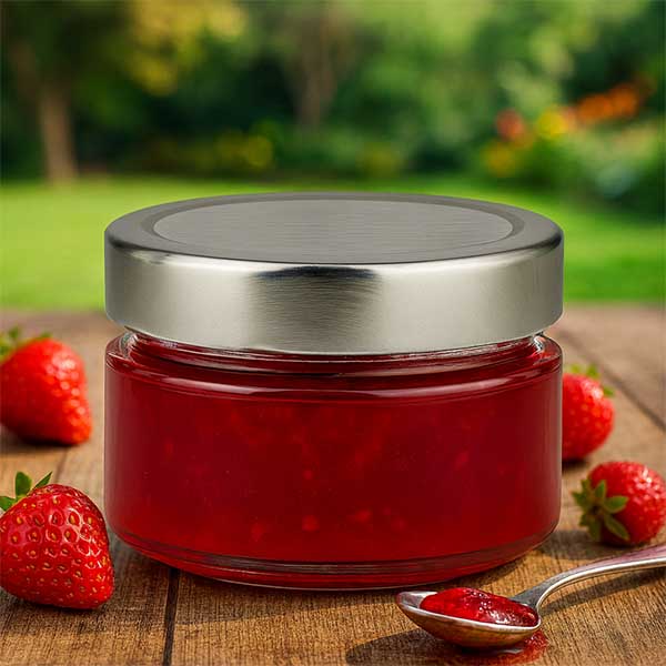 130ml rond glas met BasicSeal deksel zilver UNiTWIST