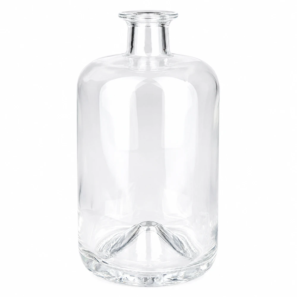 700 ml apothekersfles Sofia zonder sluiting UNiTWIST® 700ml glazen fles Sofia zonder dop UNiTWIST transparant leeg Productfoto tegen een witte achtergrond