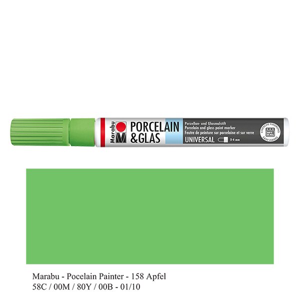 Krijt appel 1-2mm voor glas/porselein (158) Krijt appel 1-2mm voor glas/porselein (158)
