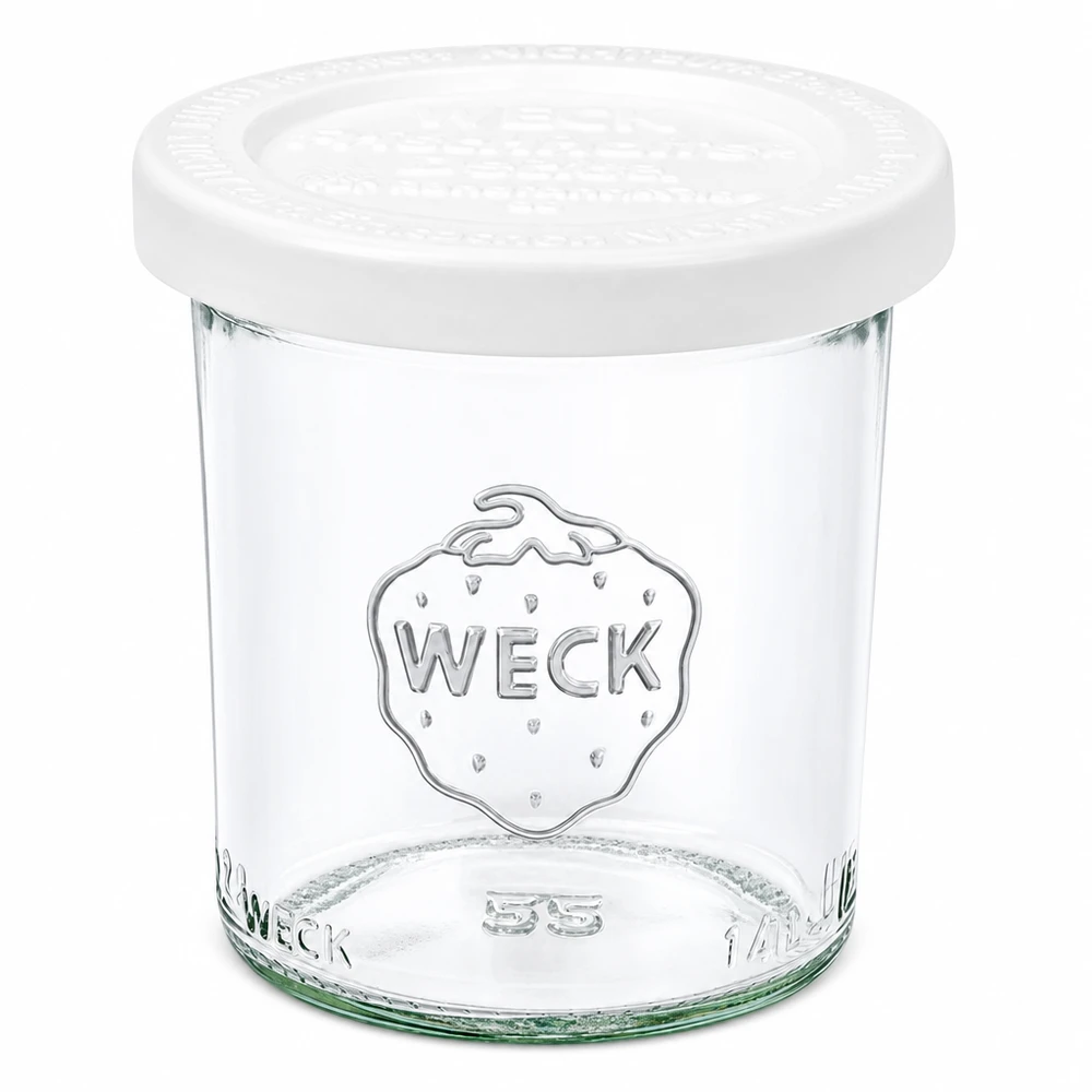 WECK 140 ml metselpot met wit deksel RR60 voor jam en conserven