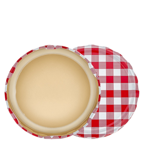 82mm BasicSeal deksel ruit rood/wit (TO82) UNiTWIST 82mm BasicSeal deksel ruit rood/wit (TO82) UNiTWIST