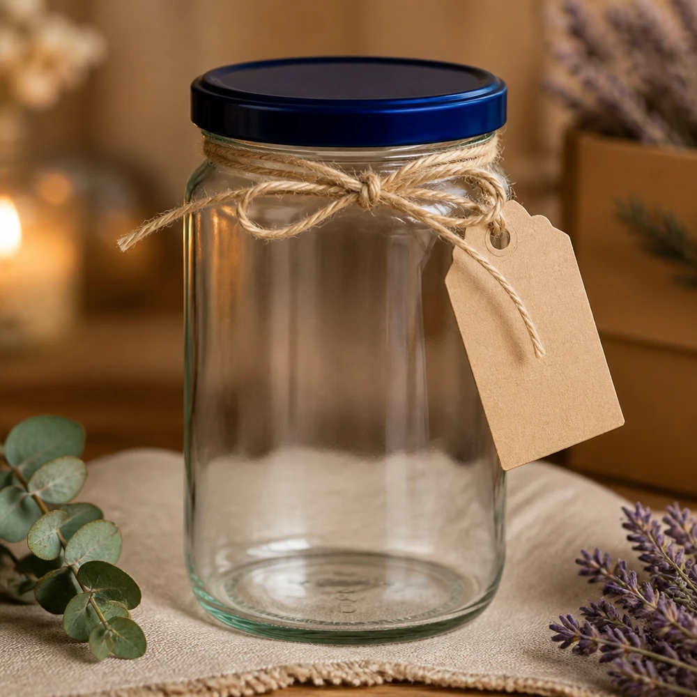 795ml rond glas met BasicSeal deksel blauw UNiTWIST 795ml rond glas met BasicSeal deksel blauw UNiTWIST