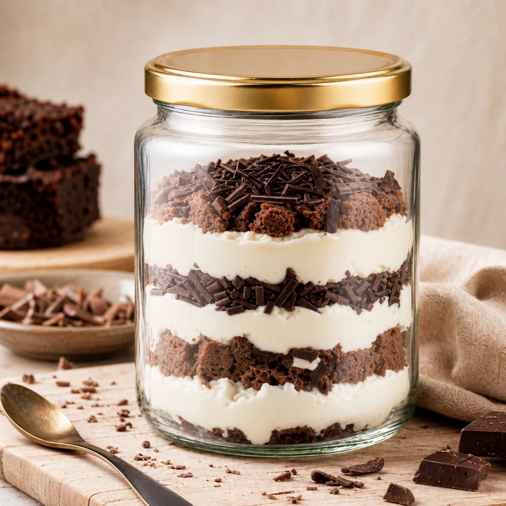 Honingpot 450 g met gouden deksel BasicSeal UNiTWIST 450g Honigglas BasicSeal als Dessertglas für Tiramisu Schichtdessert mit goldenem Deckel kreative Küchennutzung