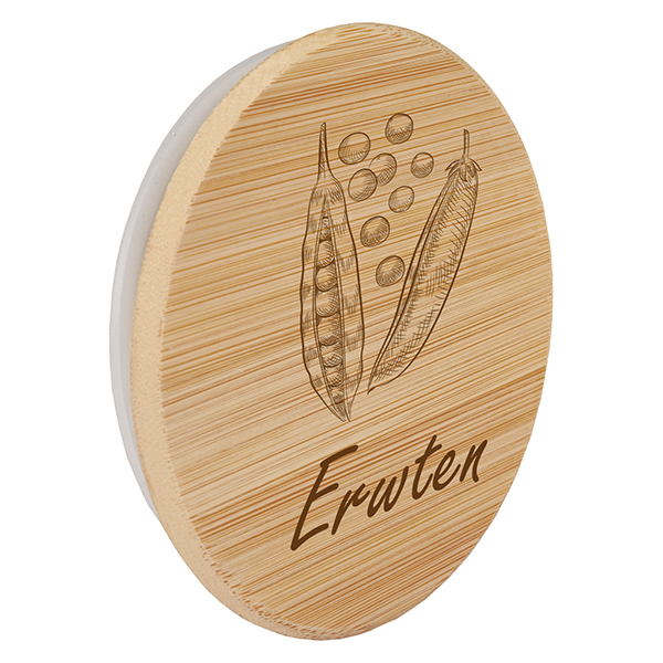 Houten deksel "Erwten" voor WECK RR100 Houten deksel "Erwten" voor WECK RR100