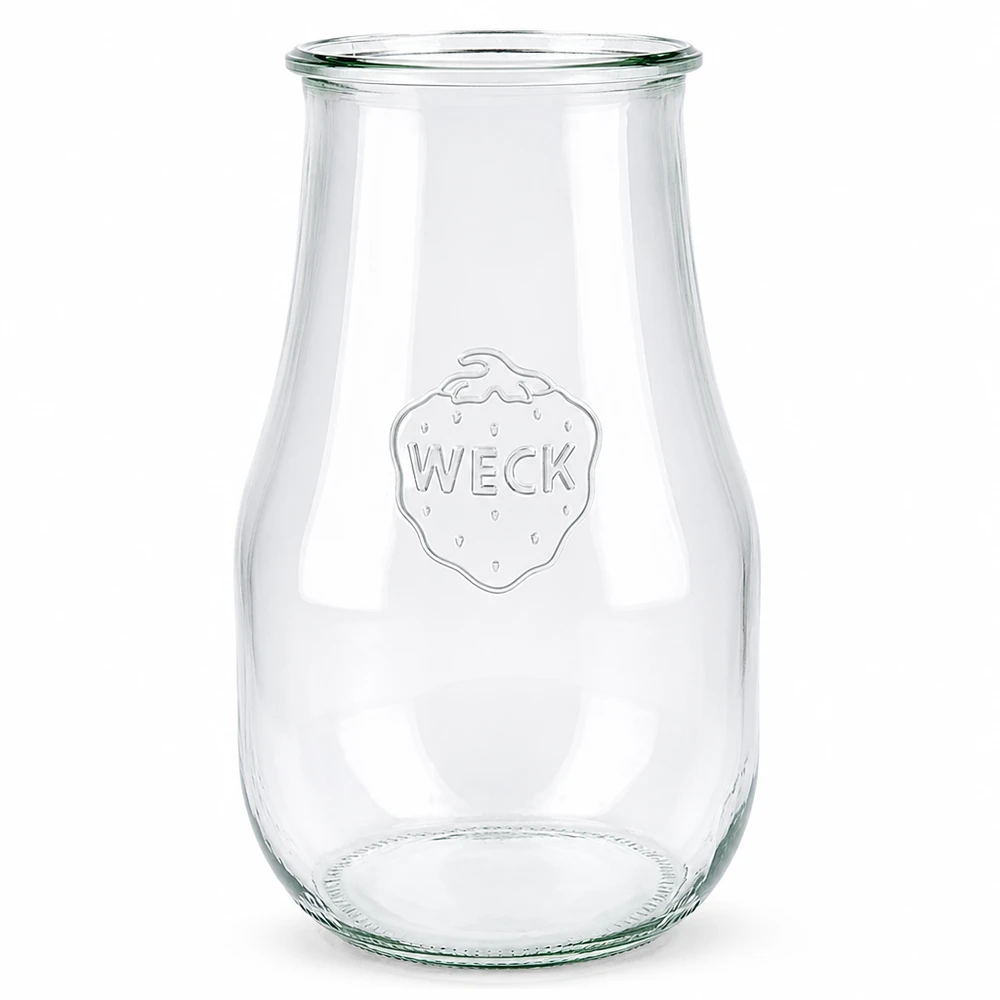 WECK tulpenpot 2700ml RR100 inmaakpot transparant met aardbeienlogo voor inmaken en bewaren