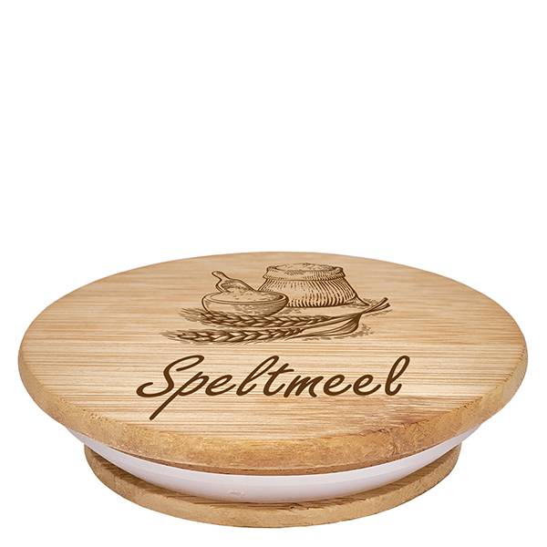 Houten deksel "Speltmeel" voor WECK RR100