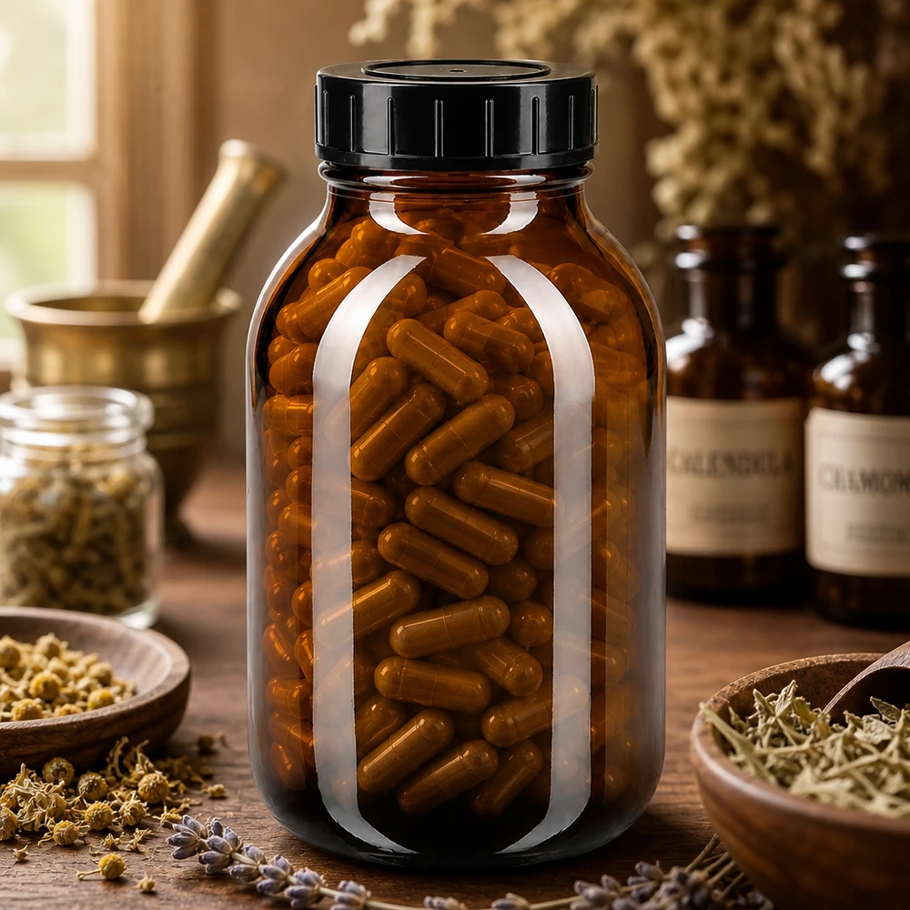 Fles met wijde hals 500 ml bruin glas met schroefdeksel Apothekersfles 500ml van UV-beschermend amberkleurig glas met praktische schroefdop