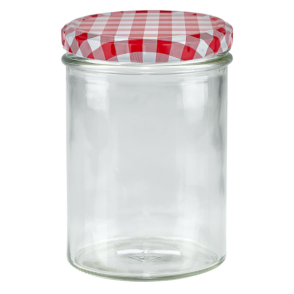 435ml bekers met BasicSeal deksel rood/wit UNiTWIST