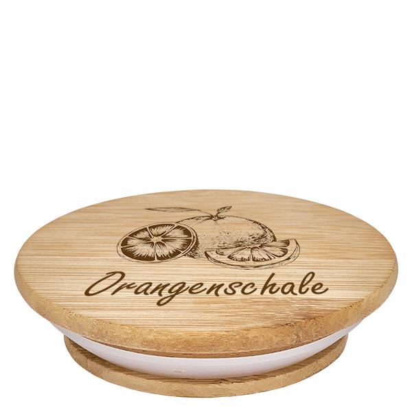 Holzdeckel "Orangenschalen" für WECK RR60 Holzdeckel "Orangenschalen" für WECK RR60