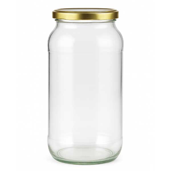 1062ml rond glas met BasicSeal deksel goud UNiTWIST