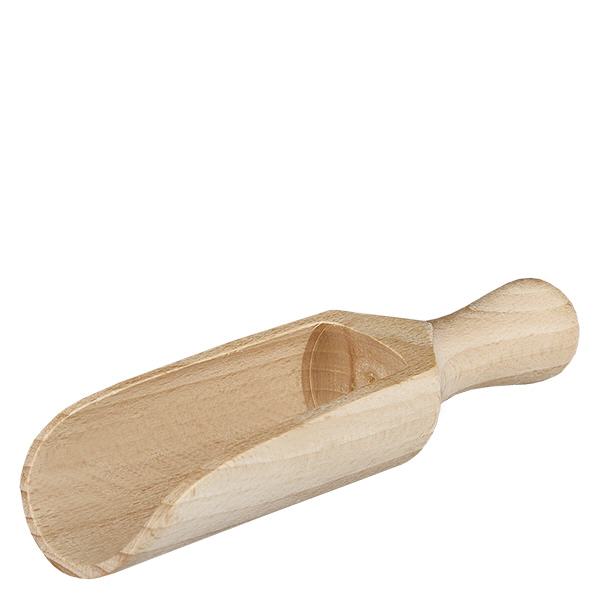 Houten schep maat M halfronde vorm - 140mm lang Houten schep maat M halfrond 14cm lang gemaakt van natuurlijk hout voor keuken en huishouden