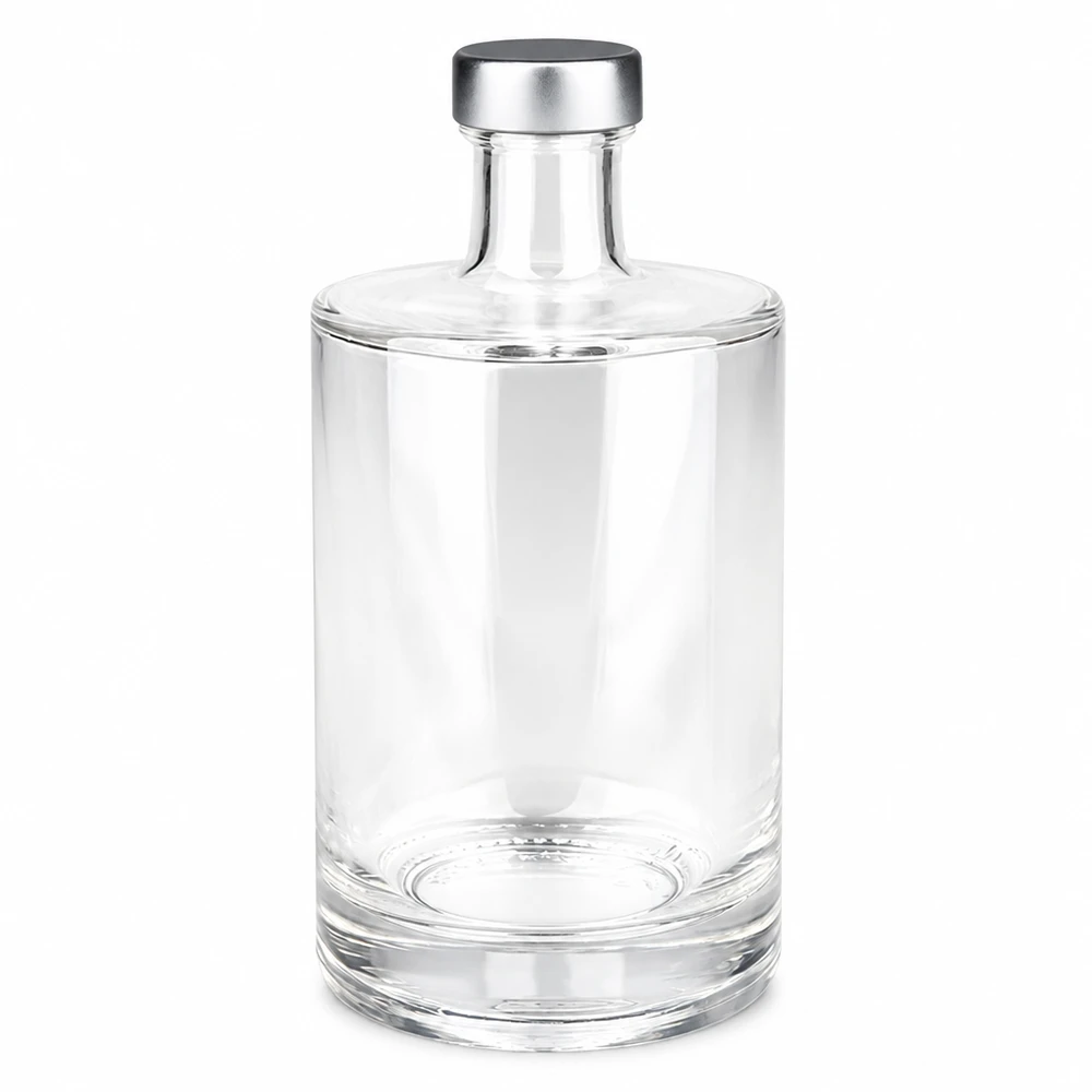 500 ml glazen fles Sam en schroefdop zilver UNiTWIST® 500ml glazen fles Sam met zilveren schroefdop UNiTWIST transparant leeg Product foto