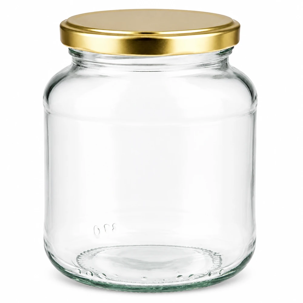 370ml ovaal glas met BasicSeal deksel goud UNiTWIST 370 ml ovale pot met gouden BasicSeal deksel UNiTWIST - lege inmaakpot voor jam en conserven