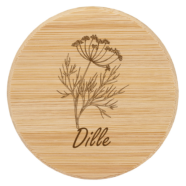 Houten deksel "Dille" voor WECK RR60 Houten deksel "Dille" voor WECK RR60