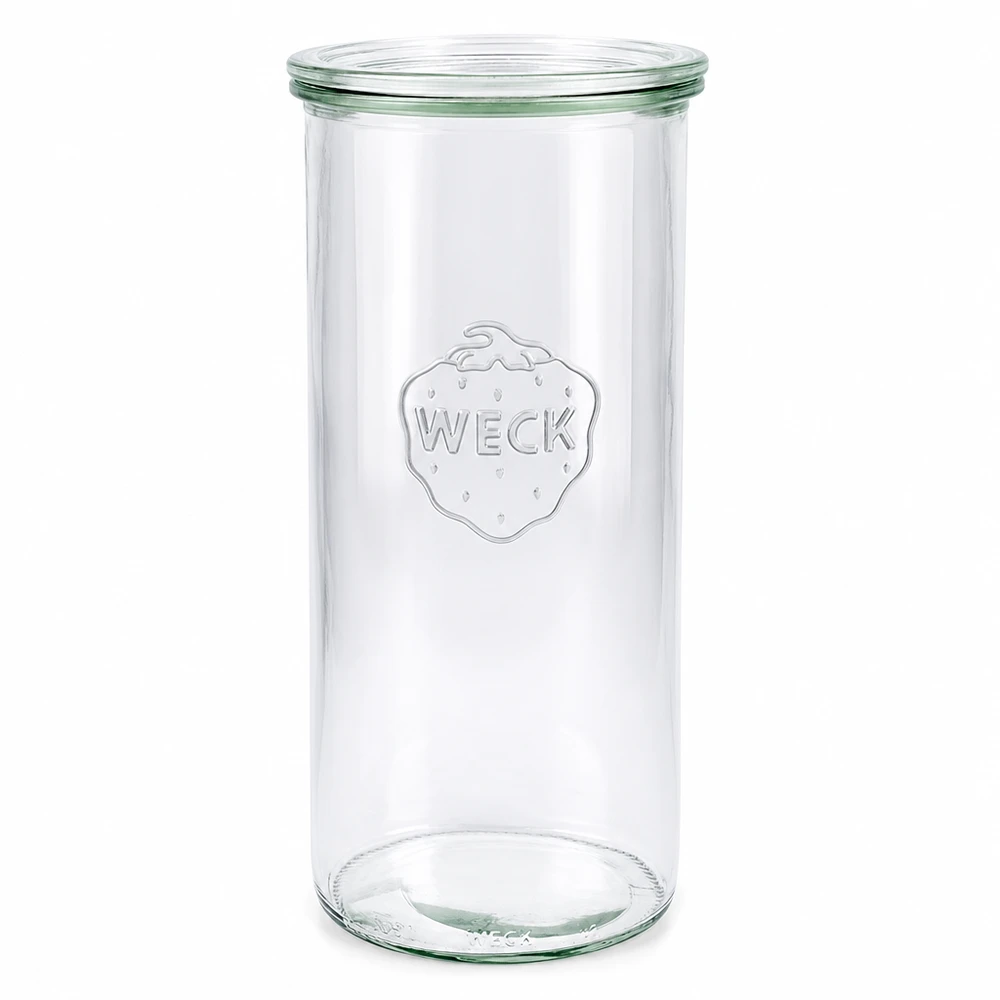 1500ml stortglas met glazen deksel WECK RR100 WECK tuimelpot 1500ml met glazen deksel RR100 inmaakpot transparant leeg staand