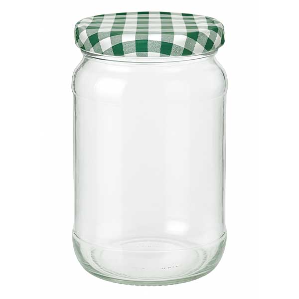 1062ml rond glas met BasicSeal deksel groen/wit UNiTWIST