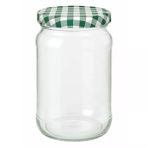 1062ml rond glas met BasicSeal deksel groen/wit UNiTWIST