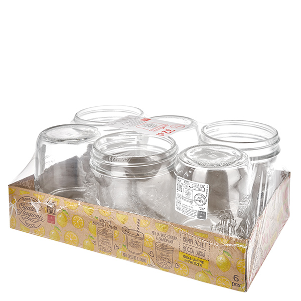 3800 ml rond glas "Quattro Stagioni" met deksel