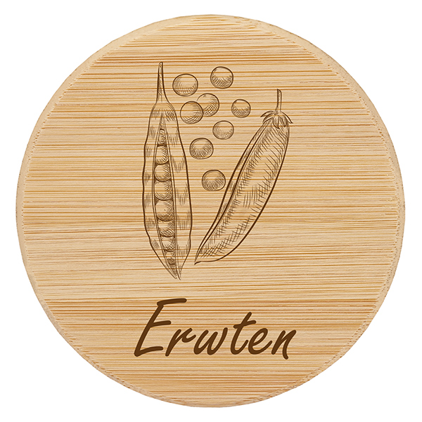 Houten deksel "Erwten" voor WECK RR100