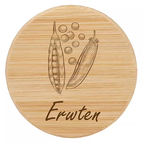 Houten deksel "Erwten" voor WECK RR100