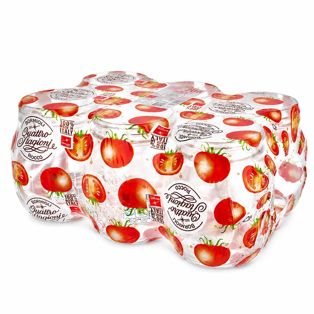 Quattro Stagioni inmaakpotten 700ml met tomatenmotief Italiaanse huishoudpotten in een verpakking van 6