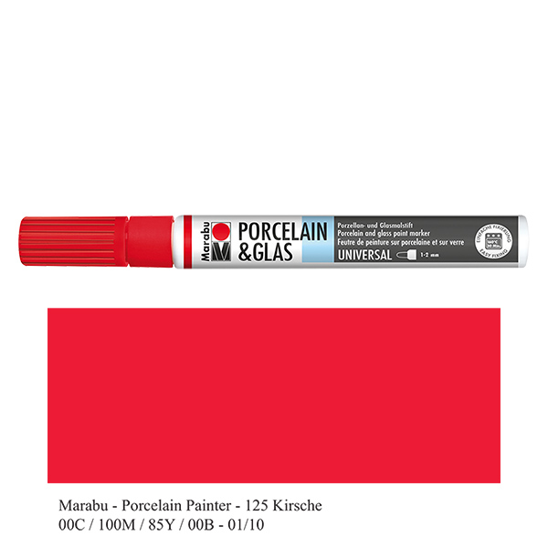 Krijt kersen 1-2mm voor glas/porselein (125) Krijt kersen 1-2mm voor glas/porselein (125)