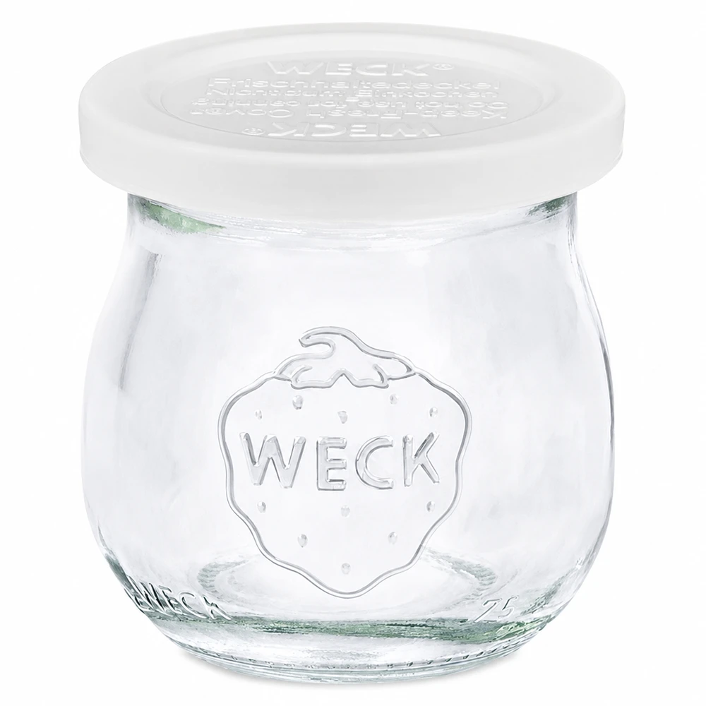 WECK tulpenpot 75ml met wit vershouddeksel RR40 Glazen inmaakpot voor jam en conserven