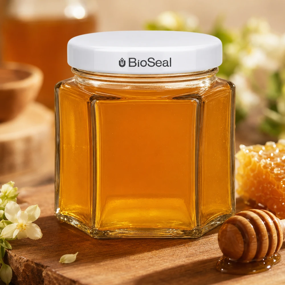 47ml hexaglas met BioSeal deksel wit UNiTWIST 47ml hexaglas met BioSeal deksel wit UNiTWIST