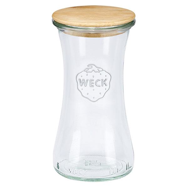 100ml delicatessenglas WECK RR40 met hout deksel